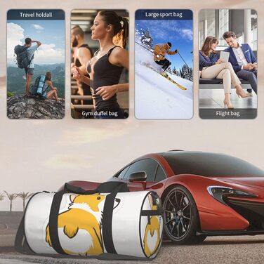 Містка дорожня сумка, легка та довговічна, ідеальний подарунок для подорожей, відпустки, ділових поїздок та іншого. З милим дизайном коргі. Універсальний розмір.