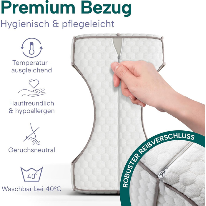 Подушка для колін для тих, хто спить на боці Ортопедична подушка для ніг для зняття болю в стегнах, спині та колінах Ергономічна подушка з піни з ефектом пам&39яті та протиковзким дизайном.