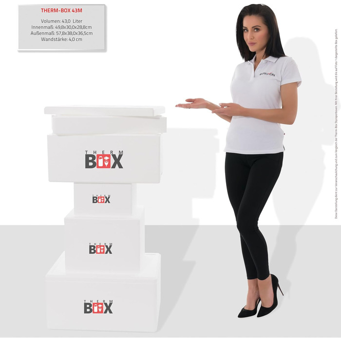 Модульна коробка THERM BOX від 14 л до 43 л, що розширюється, різних розмірів, пінопластова коробка-холодильник, коробка з підігрівом, багаторазова, 43M - 43 л
