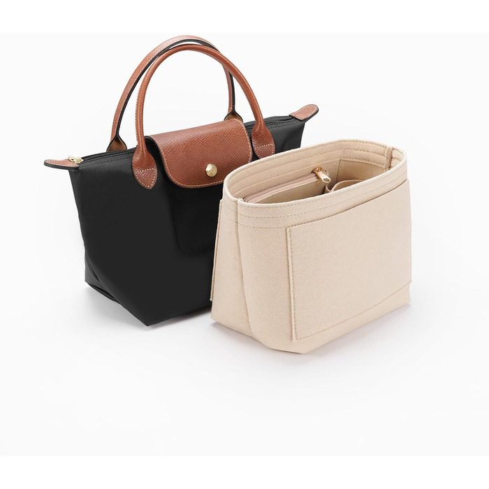 Вставка-органайзер для сумочки Longchamp з довгою ручкою, вставки-органайзери S-bag, сумочка (велика, бежева), XK-KS10-Beige-L1 La