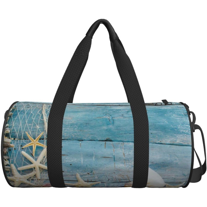 Дорожня сумка-циліндр з мушлевим візерунком, спортивна сумка для чоловіків та жінок, сумка-мішок, спортивна дорожня сумка