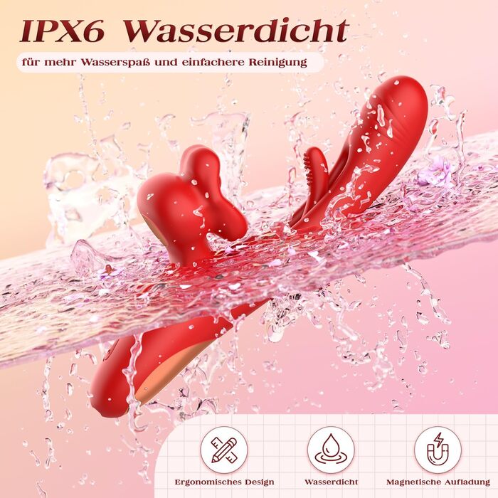 Вібрація для жінок, вібратор-фалоімітатор, секс-іграшка для жінок із 7 режимами облизування язика, 7 режимів вібрації, 7 режимів штовхання, вібратор для точки G зі стимулятором клітора, набори вібраторів для жінок