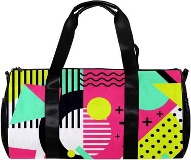 Сумка-мішок для подорожей, спорту та йоги, з сучасним геометричним малюнком, компактна спортивна сумка для фітнесу та ручної поклажі