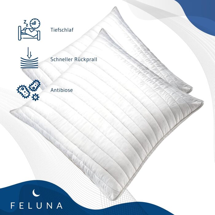 Подушка з верблюжої вовни з наповнювачем зі 100 органічного пуху 40 x 80 см наповнювач з чистої верблюжої вовни 860 г, біла 40 x 80 см