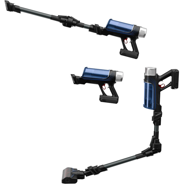 Акумуляторний пилосос на паличці 100 Вт повітря знімний акумулятор до 45 хв. роботи компактний гнучкий шарнір світлодіодна насадка