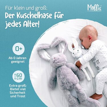 М'яка іграшка Mollis Кролик, 60 см, плюш