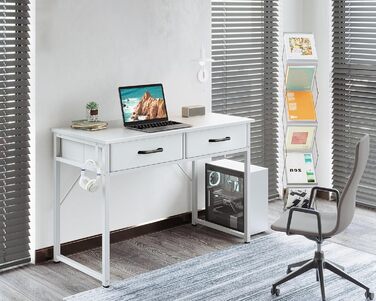 Стіл з 2 шухлядами, маленький стіл з підставкою для навушників, офісний стіл Стіл для ПК офісний стіл для офісу, вітальні, домашнь