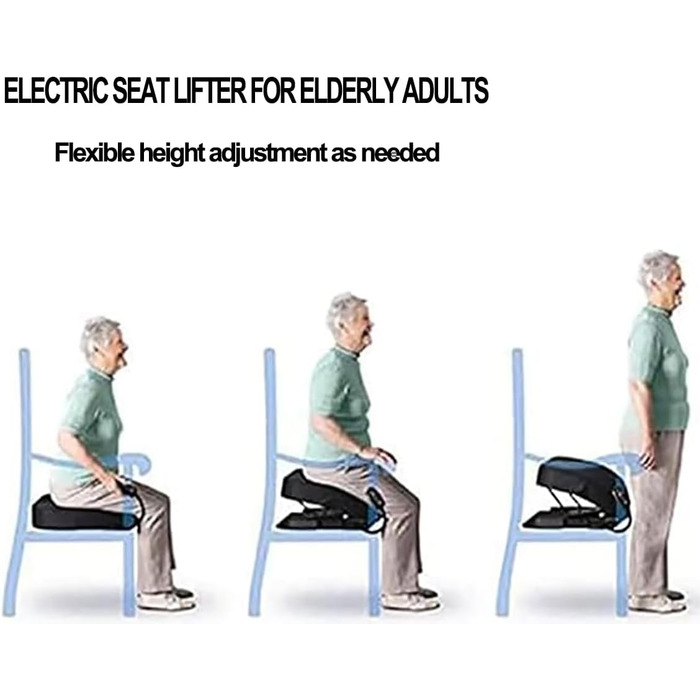 Електрична підйомна подушка для крісла GKPLY, портативний підйомник для людей похилого віку з водонепроникним знімним чохлом, серцевиною з піни з ефектом пам'яті, гнучким керуванням рукою, підходить для більшості крісел, диванів та диванів