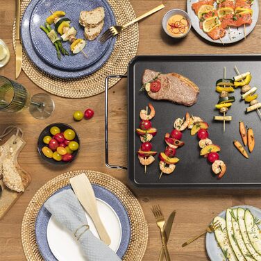 Сковорідка теппаньякі товщиною 4 мм, 60 х 36 см, 4-6 персон 2500 Вт, 102325, чорна, 01.102325.01.005 60х36 см