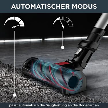 Акумуляторний пилосос з аксесуарами для шерсті домашніх тварин, гнучке з'єднання, до 150 Вт і 45 хв роботи від акумулятора, RH98A8