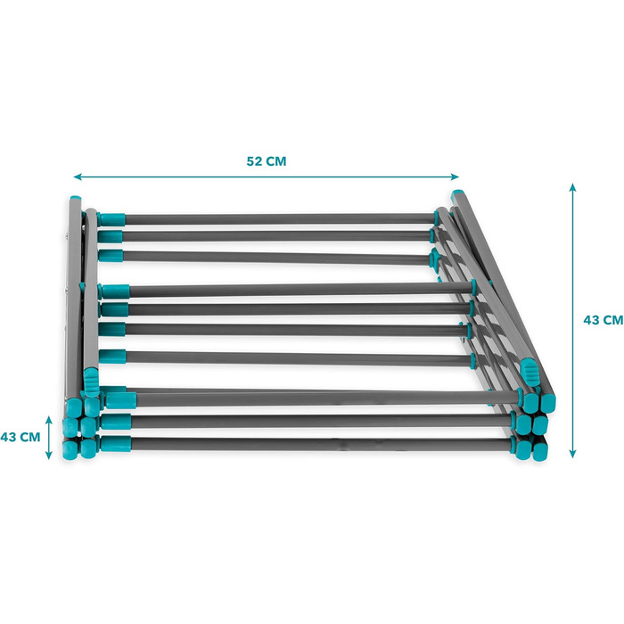 Висувна вішалка для одягу Beldray LA077615EU7 - вішалка для одягу з 3 рівнями, довжина сушіння 7 м, максимальне навантаження 7 кг,