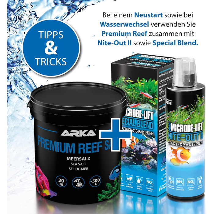 Преміум Reef Salt - 20 кг - Високоякісна морська сіль для оптимального догляду за коралами в морських акваріумах, швидко розчинна, підтримує довготривалий ріст і здоров&39я коралів.