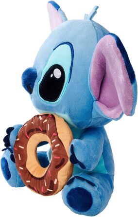М'яка іграшка Disney Stitch з пончиком плюшевий Stitch з шоколадним пончиком та посипкою, улюблений герой Діснею для фанатів та дітей, блакитний, 25 см, від 0 років