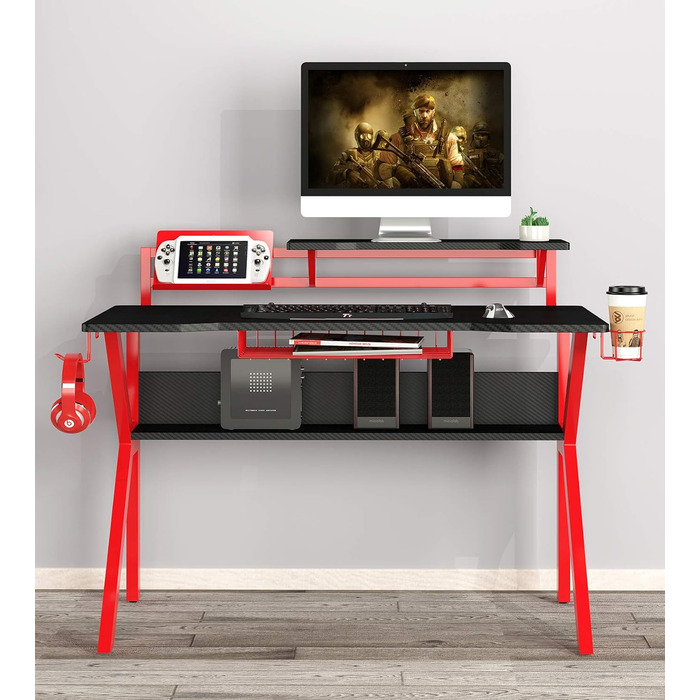 Комп&39ютерний стіл чорний/червоний - GT-006/8394