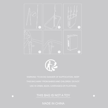 Дюймові великі складні кошики для білизни з колесом, складні мішки для білизни, мішок для одягу (темно-сірий, M) ONE-WAY Dark Grey