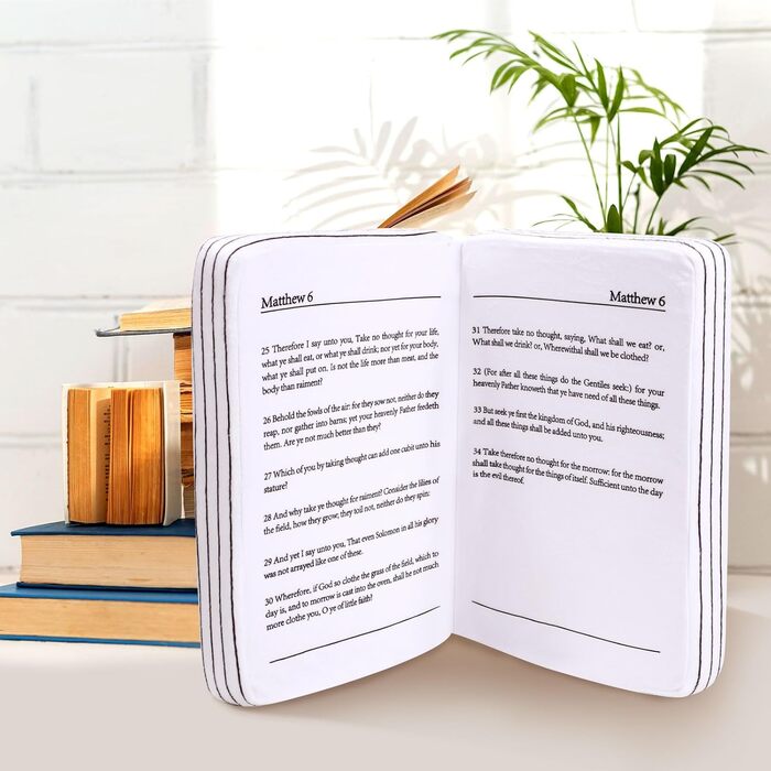 Подушка для Біблії, оксамитова подушка 33x22x9 см у формі книги, колір хакі, подушка для Біблії, затишна подушка для Біблії віри, подарунки з Біблії для жінок та чоловіків