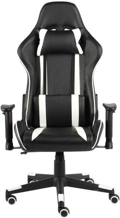 Ігрове крісло обертове біле ПВХ