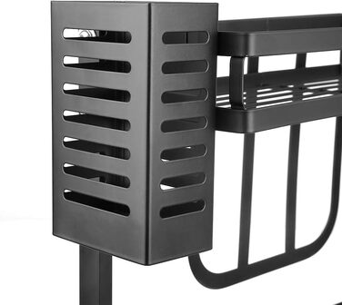 Постійна полиця для спецій OHMG, 3-рівнева кухонна полиця для банок зі спеціями, органайзер для кухонної стільниці, металевий органайзер для зберігання на робочій поверхні з тримачем для посуду, тримачем для обробної дошки (34*21*41,7 см (2 шари))