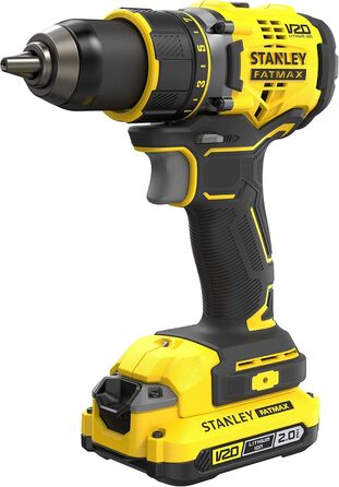 Двошвидкісний акумуляторний дриль-шуруповерт Stanley FatMax 18 В SFMCD720D2K (2,0 Ач, макс. крутний момент 80 Нм, безщітковий двиг