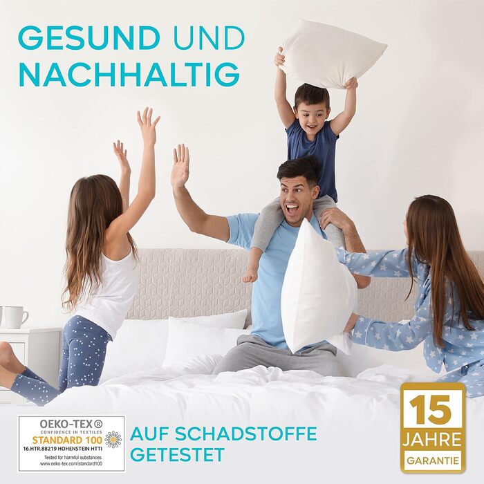 Наматрацник 140x200см водонепроникний Oeko-TEX сертифікований Twinzen - Наматрацник 140x200 бавовна дихаючий з 4 кутовими гумками