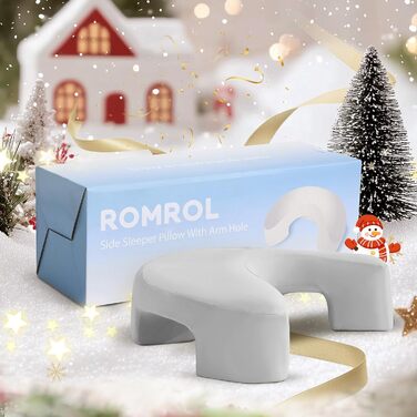 Ергономічна подушка для сну на боці з проймою Ортопедична подушка з піни з пам&39яттю форми для підтримки шиї та плечей Подушка для сну на боці, спині та животі Чохол, який можна прати, сірий