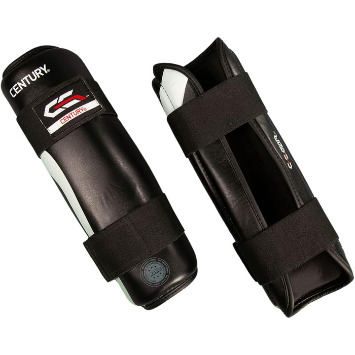 Визначення C-Gear Сертифіковані WAKO щитки для гомілок Захисні щитки для гомілок Кікбоксинг Змагання з бойових мистецтв Спаринги Дорослі Молодь (Дитина, Чорний/Білий)