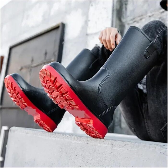 Чоловічі гумові чоботи, черевики для активного відпочинку, гумові чоботи для чоловіків, нековзні, зручні, водонепроникні, фіолетові, розмір 42 EU