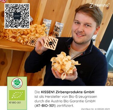 Подушка з сосни для сауни 28x16 см - виготовлена з бавовни - з дуже смолистою сосновою стружкою - для ванної кімнати, гардеробу та сауни