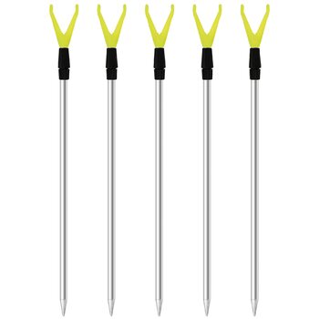 Телескопічний тримач для вудки Zite Fishing 75-135 см Рибальські аксесуари Підставка для вудки для лову форелі та коропа - Алюмінієва підставка для вудки з виїмкою для волосіні, тримач для вудки, рибальська підставка, 5 шт.