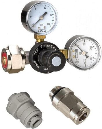 Новий редуктор тиску CO2 від Wasser Group для багаторазових пляшок, включаючи з'єднувач, підходить для системи Brita Yource