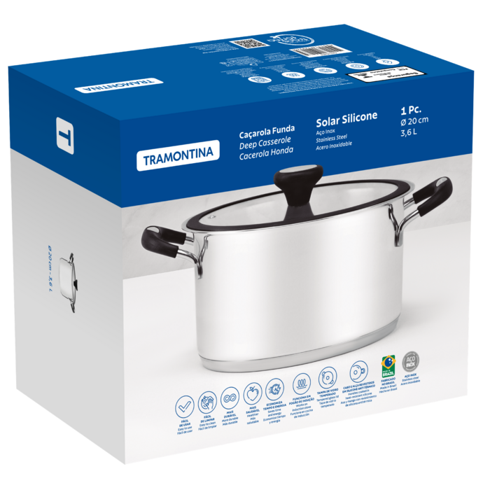 Каструля Tramontina Solar silicone (3.6 л) 20 см (6358930)