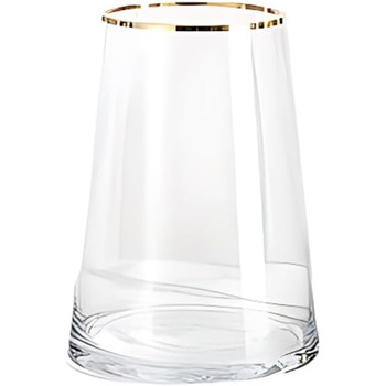 Прозора скляна ваза для квіткових композицій, що легко миється та сушиться, широке застосування, ваза для квітів, подарункова прикраса, прозоре золото1325