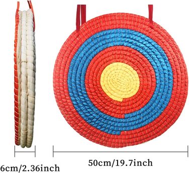 Мішень для стрільби з лука – солом'яна, кругла, традиційна, 50×50×6 см
