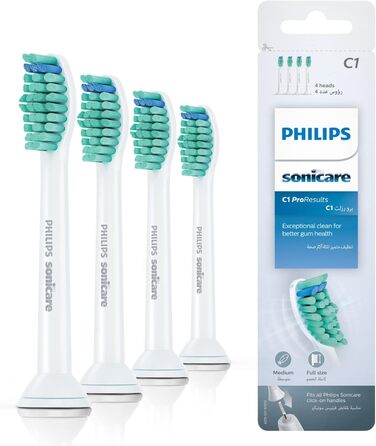 Оригінальні насадки для звукових зубних щіток Philips Sonicare ProResults Original - упаковка з 8 шт. у білому кольорі (модель HX6018/07) (4 шт. и (1 упаковка), 4 шт. и, стандартна коробка)