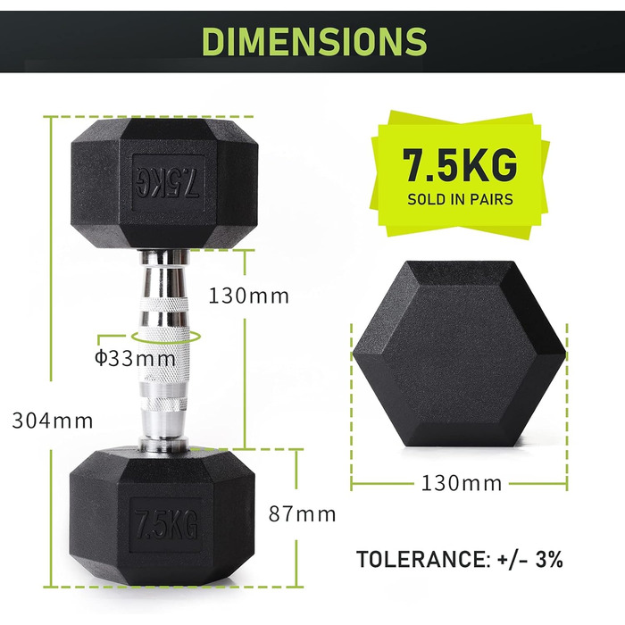Гантелі PhysKcal Hexagon Dumbbells, гексагональні, 12,5 кг