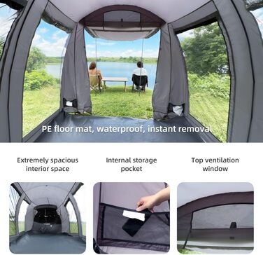 Необхідний аксесуар для пікніків - Автотент Heckzelt Водонепроникний, підходить для всіх моделей авто UA238