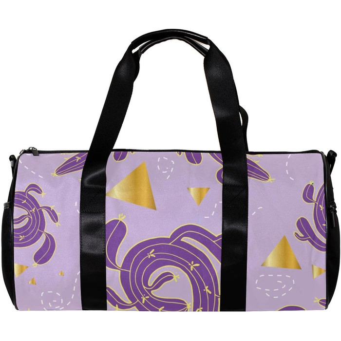 Спортивна сумка, маленька дорожня сумка, сумка для фітнесу та шопінгу для йоги, з абстрактним рослинним принтом (кактуси), сумка для активного відпочинку, ручна поклажа