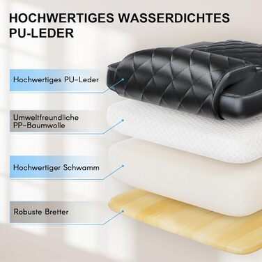 Офісне крісло naspaluro з підставкою для ніг, ергономічне робоче крісло, комп&39ютерне крісло зі штучної шкіри з м&39якими підлокітниками та м&39яким підголівником, функція нахилу, поворотне крісло з регулюванням висоти, чорне, без підігріву