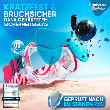 Новий дитячий комплект для підводного плавання KAIMANA SeaExplorer сумка для перенесення, маска для дайвінгу з трубкою, дитяча маска для підводного плавання, альтернатива дитячій масці для підводного плавання, маска для підводного плавання з тканинним/сил