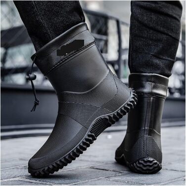 Чоловічі гумові чоботи, водонепроникні короткі гумові чоботи, садові чоботи, робоче взуття на низькому підборі, взуття для активного відпочинку на природі, колір 4, EU 40