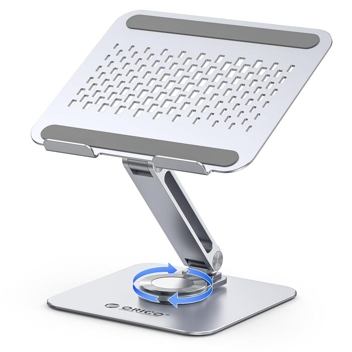 Основа для ноутбука ORICO з регульованою висотою та поворотним механізмом на 360, алюмінієва складана підставка для ергономічної роботи з MacBook Air/Pro та ноутбуками/планшетами 13-17.3, колір сріблястий - ST10