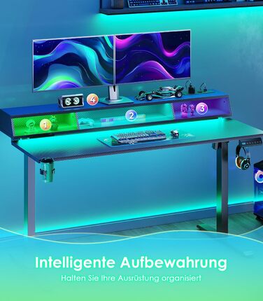 Електричний стіл OffiGo з регульованою висотою та RGB-підсвічуванням