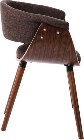 Крісло Kare Design Monaco Nougat, коричневе, 72x58x47 см, обідній стілець, імітація шкіри, ніжки з бука, для їдальні