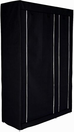 Складана тканинна шафа dibea 175x110x45 см, чорна 175x110x45 см Чорний