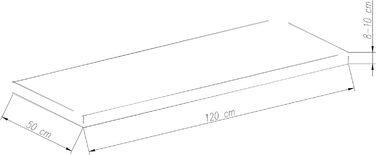 Подушка для лавки Chicreat 120 x 50 x 8 см, Синій/Сірий