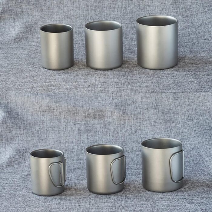 Титанова кружка з подвійними стінками для використання на природі, титанова чашка для води, кружка для кави/чаю з кришкою, для дому, використання на природі, кемпінгу, посуду для активного відпочинку, 300 мл