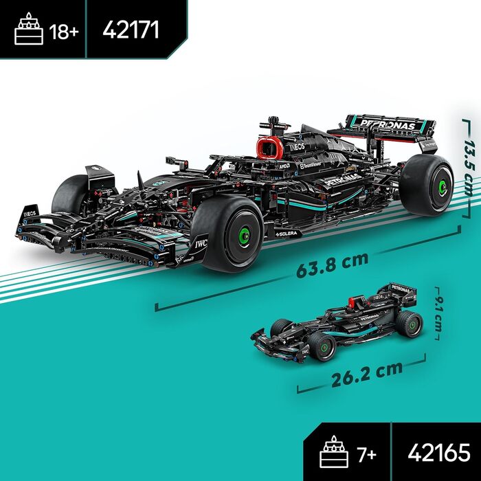 Конструктор LEGO Technic Mercedes-AMG F1 W14 E Performance Race Car Toy 42165, 240 деталей, гоночний болід