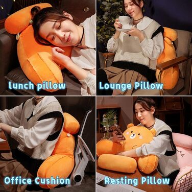 Подушка для спини з потиличним валиком, подушка для читання для ліжка та дивана, піна з ефектом пам&39яті, мультяшна подушка для спинки ліжка, ідеальна підтримка спини для читання, роботи та ігор (небесно-блакитні динозаври, XL) Дуже великий Небесно-блаки