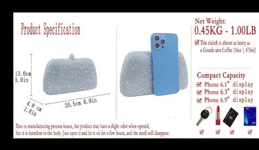 Елегантний міні-клатч FGG з кристалами для жінок, ідеальний для особливих подій, вечірок та весіль. Чорний колір, універсальний розмір.