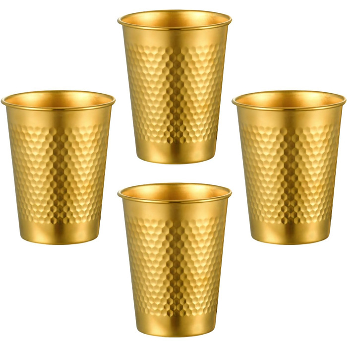 Набір з 4 шт. абельованих кавових кухлів з нержавіючої сталі, металевих склянок для пиття, стаканчиків для молока, посуду для кемпінгу та подорожей, портативних металевих стаканчиків